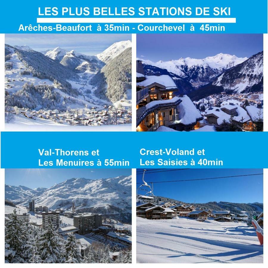 Beau Duplex 54M2, Classe 3 Etoiles Et Label "Gite De France" 5Min Centre, 15Min Gare Climatisation, Calme, 2 Chambres, Netflix Wifi, Tv 140Cms, Parking, Boite A Cles Arrivee Tardive - Gites La Tarine - Albertville Exterior foto
